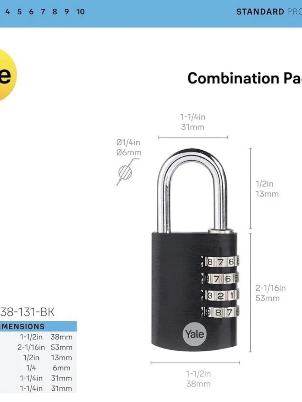 4 Digit Combination Padlocks - Picture 3 of 4